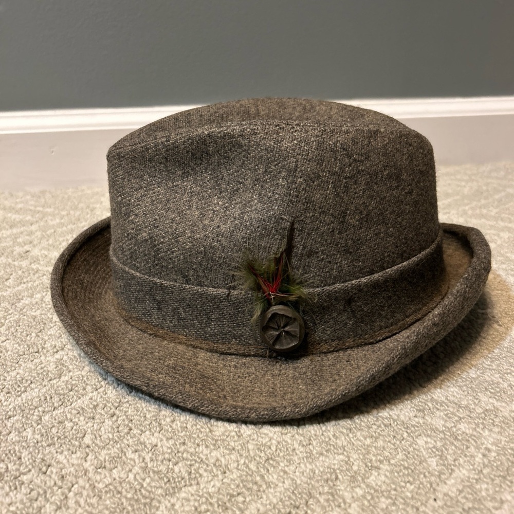 United Hatters Cap Vintage Tweed Fedora Size 7